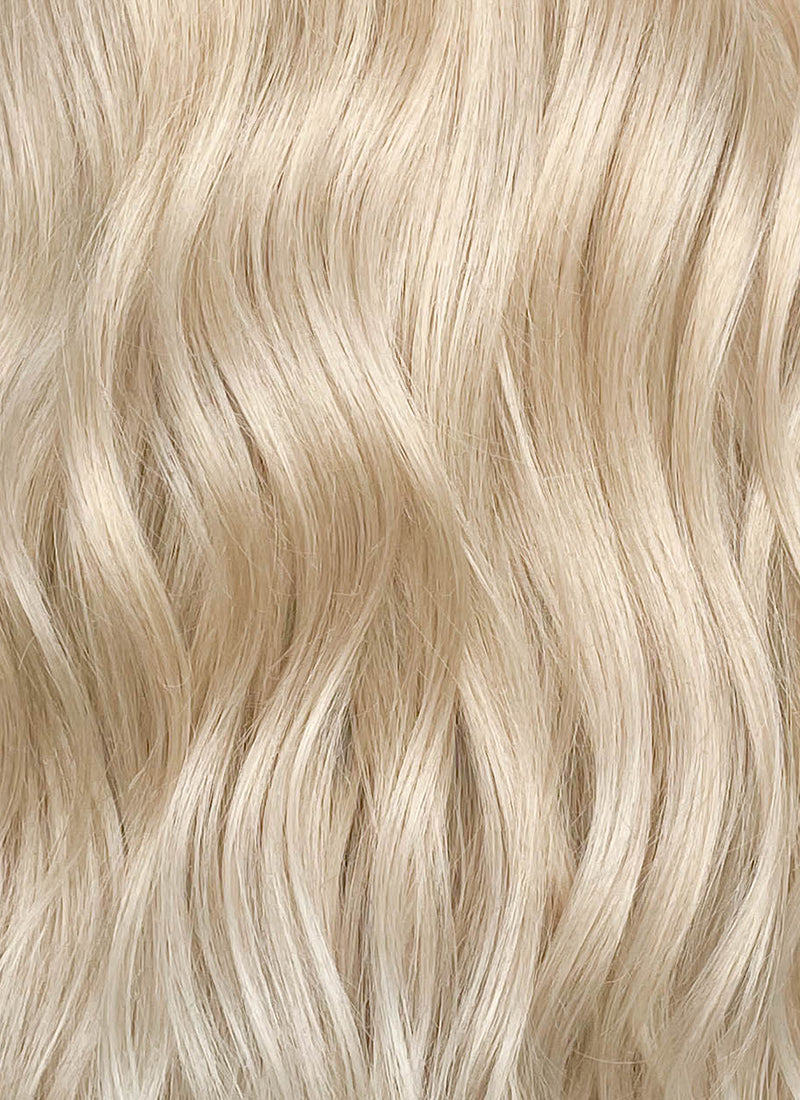 Blonde With Dark Roots Wavy 13" x 6" Lace Top Kanekalon Synthetic Hair Wig LFS053