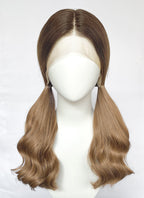Stranger Things Holly Wheeler Mixed Blonde With Dark Roots Wavy 13" x 6" Lace Top Synthetic Wig LFS054