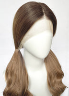 Stranger Things Holly Wheeler Mixed Blonde With Dark Roots Wavy 13" x 6" Lace Top Synthetic Wig LFS054
