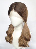Stranger Things Holly Wheeler Mixed Blonde With Dark Roots Wavy 13" x 6" Lace Top Synthetic Wig LFS054