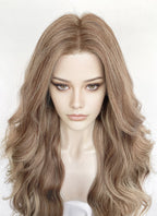Ash Blonde Wavy 13" x 6" Lace Top Kanekalon Synthetic Hair Wig LFS058