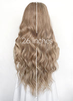 Ash Blonde Wavy 13" x 6" Lace Top Kanekalon Synthetic Hair Wig LFS058