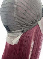 Reddish Purple Straight 13" x 6" Lace Top Kanekalon Synthetic Hair Wig LFS063