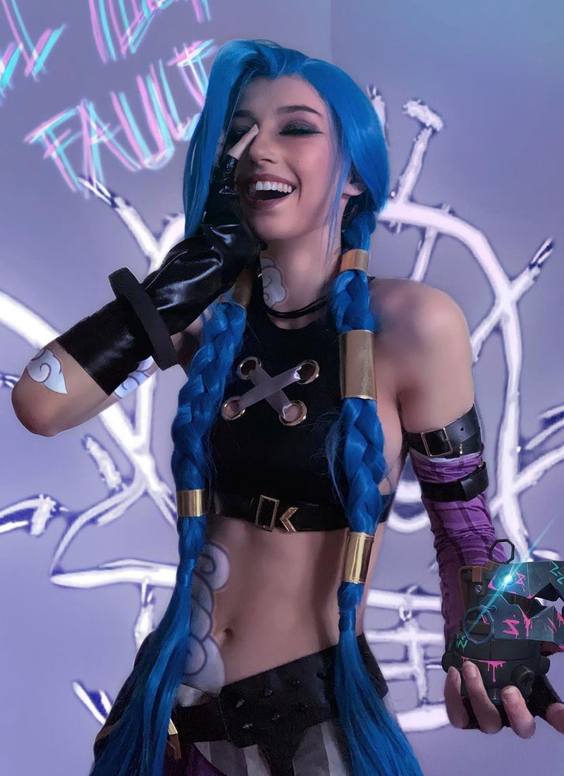 Jinx blue wig store