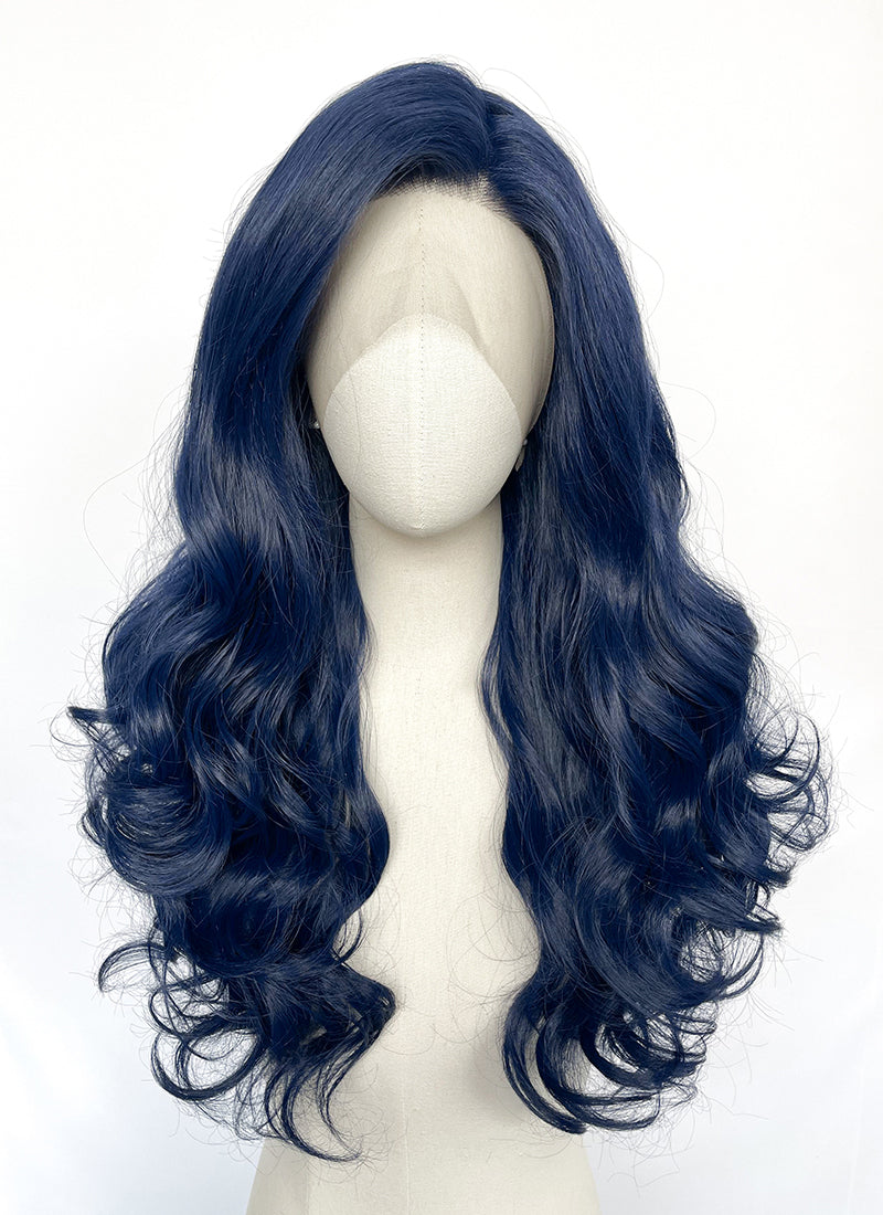 Blue Wavy Lace Front Synthetic Wig LN6040