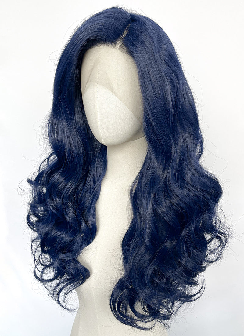 Blue Wavy Lace Front Synthetic Wig LN6040