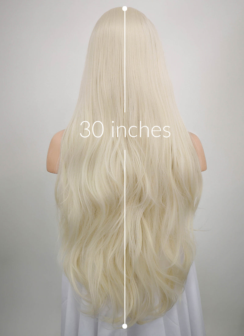 Straight Platinum Blonde Lace Front Synthetic Wig LW150D - Wig Is Fashion Australia