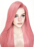 Pastel Pink Straight Lace Front Synthetic Wig LW238B