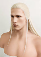 House of the Dragon Daemon Targaryen Platinum Blonde Straight Lace Front Synthetic Men's Wig LW4016