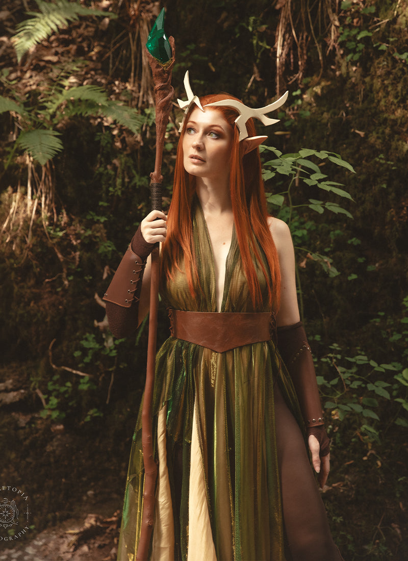Critical Role The Legend of Vox Machina Keyleth Ginger Straight Lace Front Synthetic Wig LW4022A