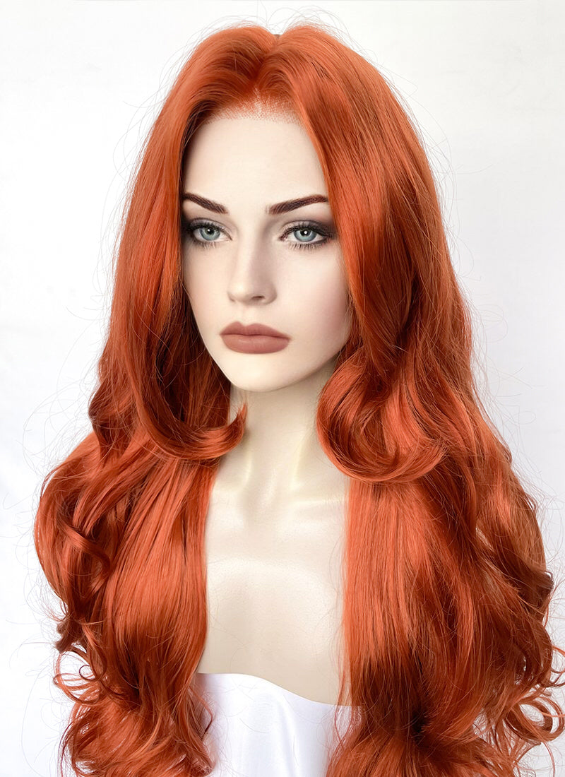 X-MEN 97 Jean Grey Ginger Wavy Lace Front Synthetic Hair Wig LW4037