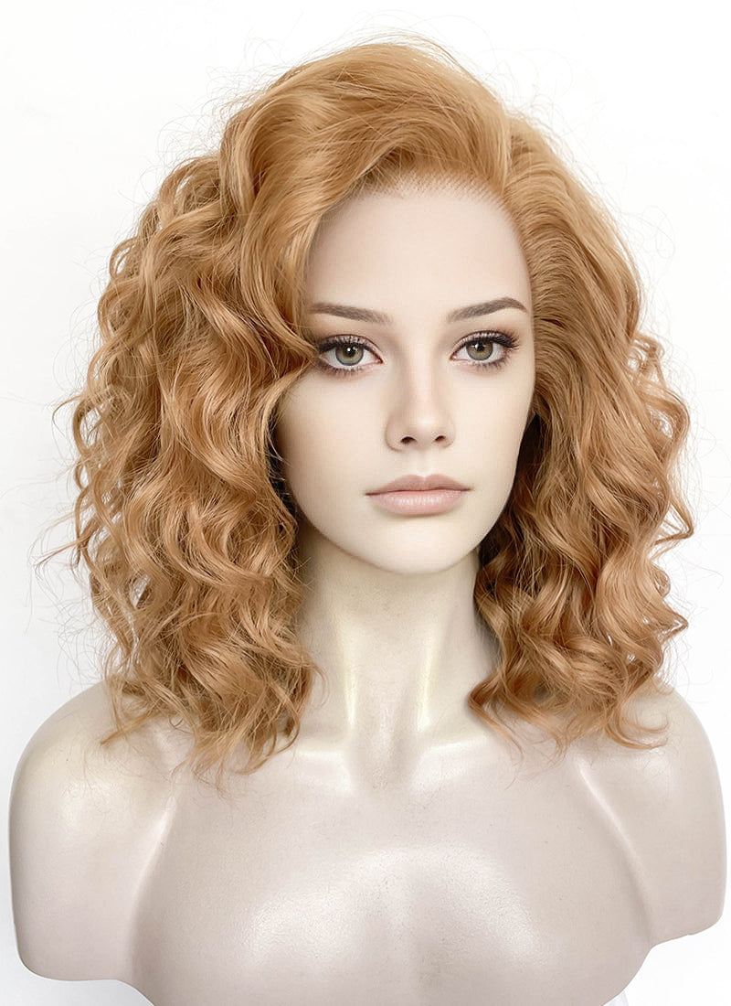 Golden Blonde Wavy Lace Front Synthetic Wig LW4052