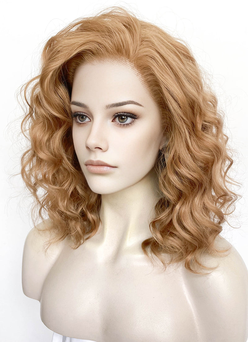 Golden Blonde Wavy Lace Front Synthetic Wig LW4052