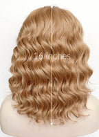Golden Blonde Wavy Lace Front Synthetic Wig LW4052