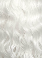 Pure White Wavy Lace Front Synthetic Wig LW4053