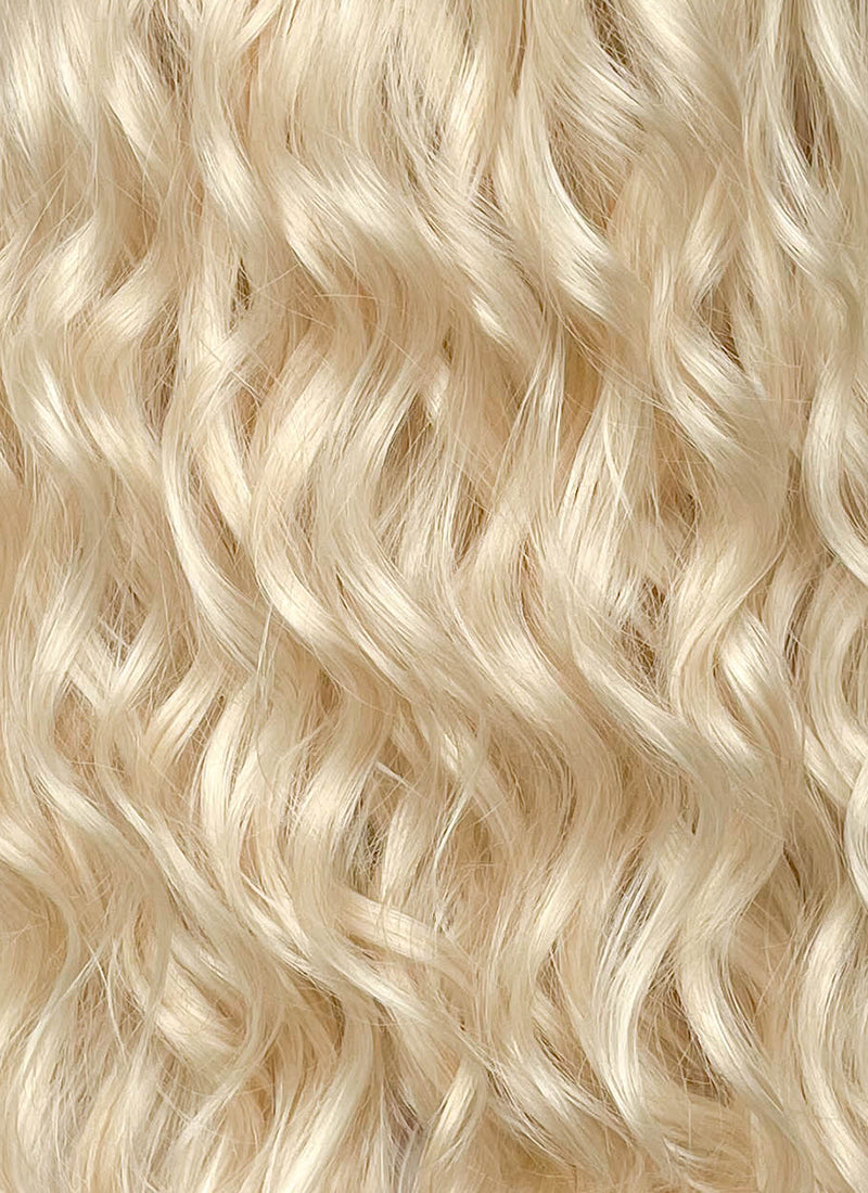 Pastel Ash Blonde Wavy Lace Front Synthetic Wig LW4054