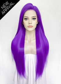 Purple Straight Lace Front Synthetic Wig LW4055