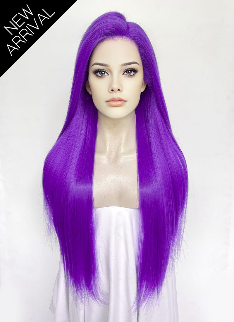 Purple Straight Lace Front Synthetic Wig LW4055
