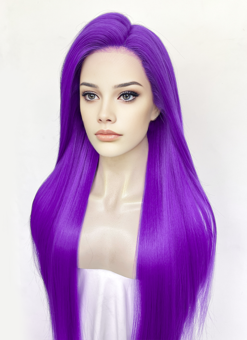 Purple Straight Lace Front Synthetic Wig LW4055