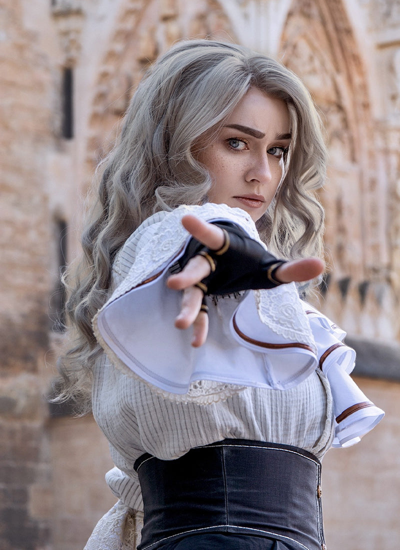 Grey Wavy Lace Front Synthetic Hair Wig LW4070