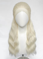 House of the Dragon Aemond Targaryen Platinum Blonde Wavy Lace Front Synthetic Men's Wig LW4117A