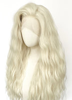 Platinum Blonde Wavy Lace Front Synthetic Hair Wig LW4117