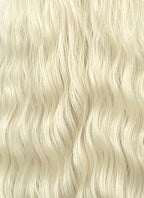Platinum Blonde Wavy Lace Front Synthetic Hair Wig LW4117