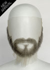 Handmade HD Lace Realistic Grey Beard and Moustache Facial Hair Set MB001