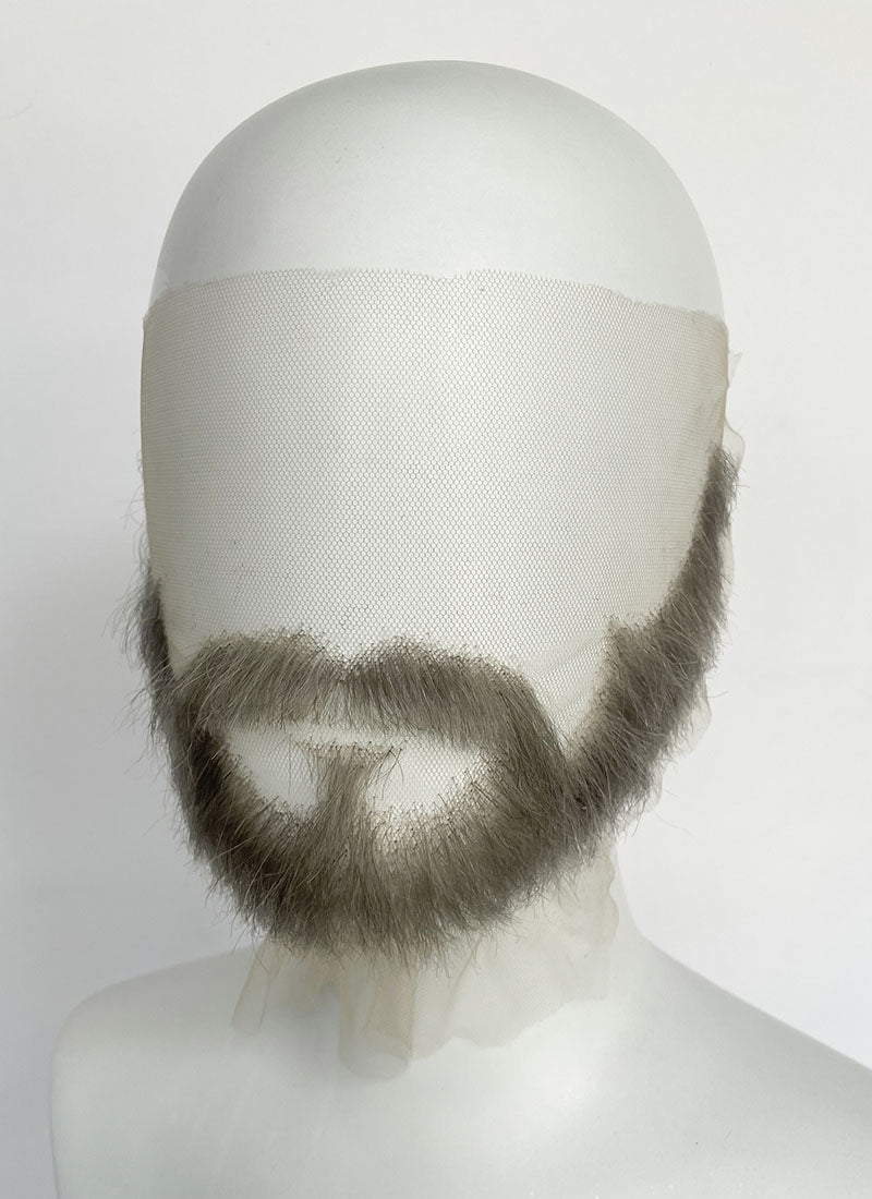 The Last of Us Joel Miller Handmade HD Lace Realistic Grey Beard and Moustache Facial Hair Set MB001