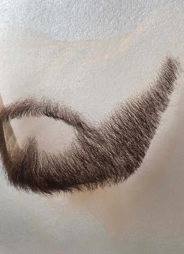Baldur's Gate 3 Gale Handmade HD Lace Realistic Brown Beard and Moustache Facial Hair Set MB004