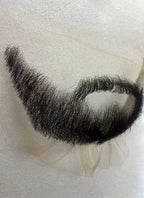 Arcane Jayce Talis Handmade HD Lace Realistic Black Beard and Moustache Facial Hair Set MB005
