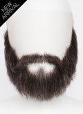 Handmade HD Lace Realistic Brown Mixed Grey Full Beard and Moustache Facial Hair Set MB035