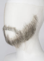 Handmade HD Lace Realistic Mixed Grey Ducktail and Moustache Facial Hair Set MB037