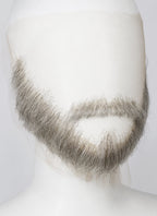 Handmade HD Lace Realistic Mixed Grey Ducktail and Moustache Facial Hair Set MB037