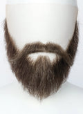 The Walking Dead Paul Rovia Handmade HD Lace Realistic Brown Mixed Grey Ducktail Beard and Moustache Facial Hair Set MB044
