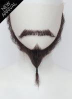 Legend of Vox Machina Shaun Gilmore Handmade HD Lace Realistic Purplish Black Beard and Moustache Facial Hair Set MB049