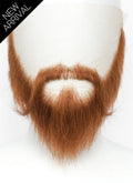 Vikings LARP Handmade HD Lace Realistic Ginger Full Beard and Moustache Facial Hair Set MB052