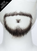 Handmade HD Lace Realistic Dark Brown Circle Beard and Moustache Facial Hair Set MB062