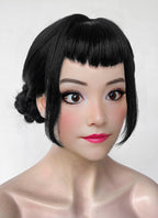 KPop Demon Hunters Zoey Jet Black Braided Synthetic Hair Wig NS2002