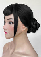 KPop Demon Hunters Zoey Jet Black Braided Synthetic Hair Wig NS2002