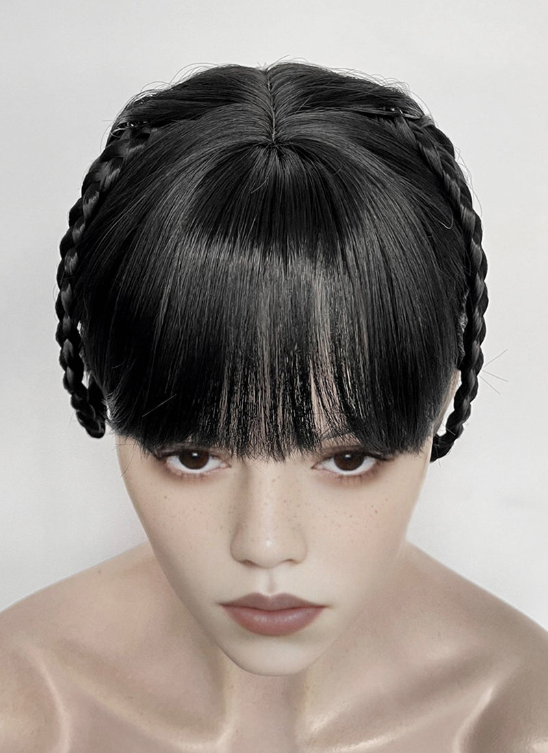 Wednesday Addams Gala Black Braided Synthetic Hair Wig NS2003