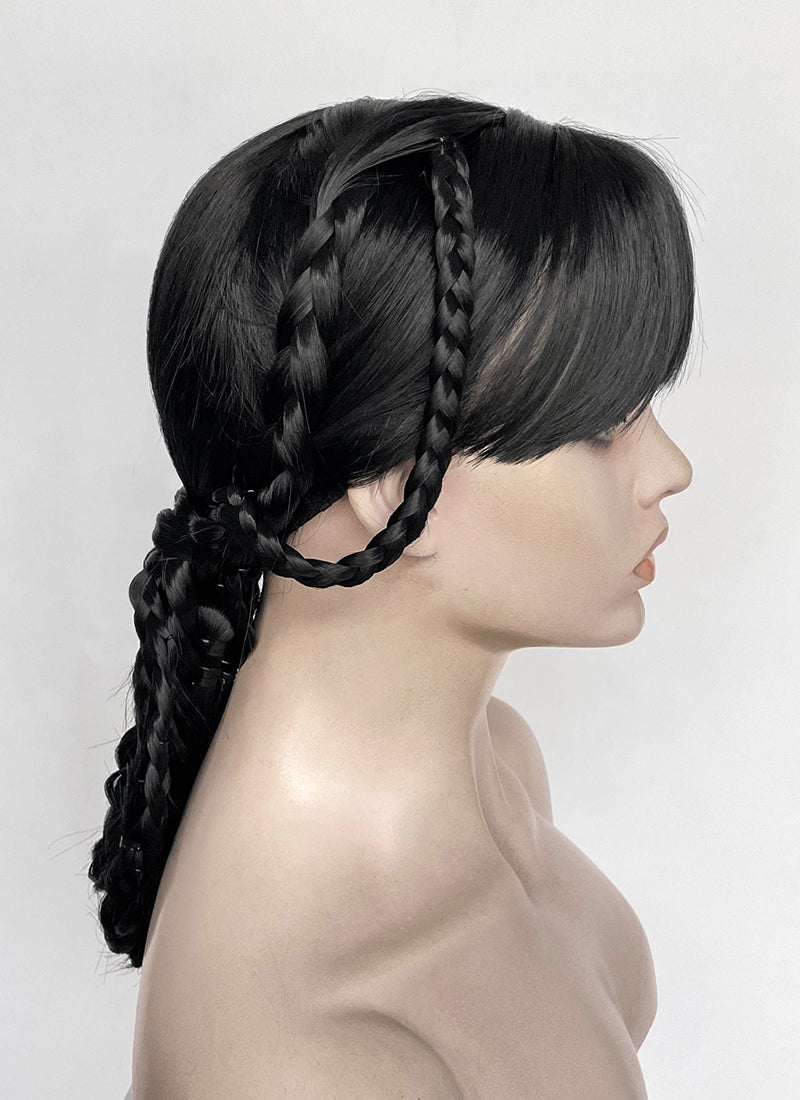 Wednesday Addams Gala Black Braided Synthetic Hair Wig NS2003