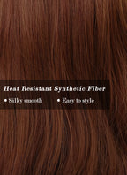 Auburn Wavy Synthetic Hair Wig NS376