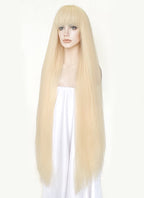 Blonde Yaki Straight Synthetic Hair Wig NS433