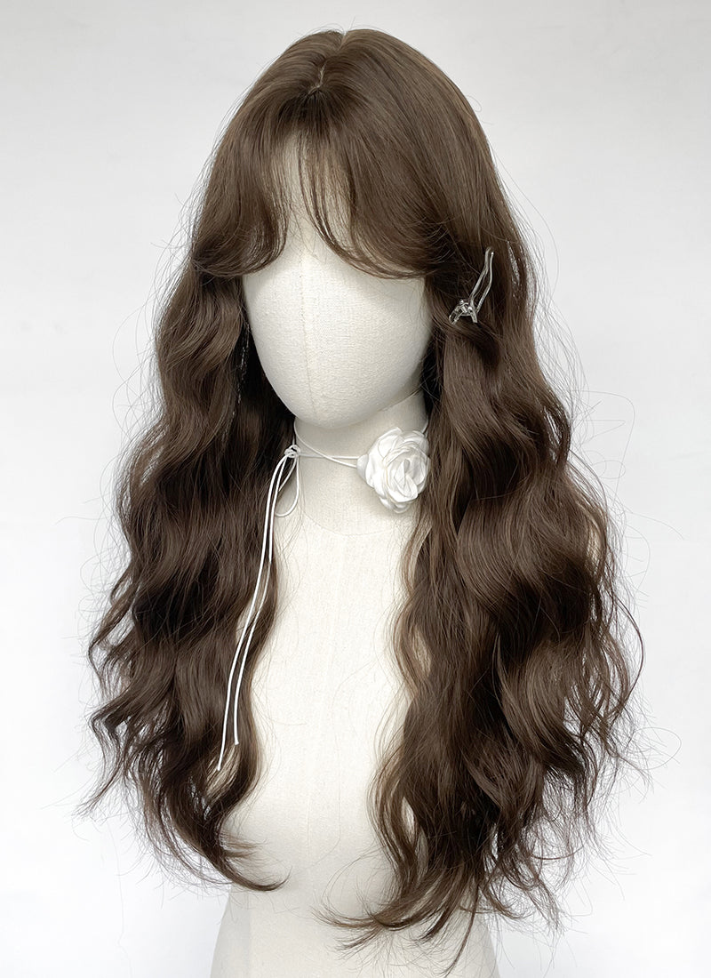 Brunette Wavy Synthetic Hair Wig NS539