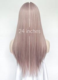 Pastel Pale Plum Straight Synthetic Hair Wig NS546