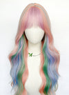 My Little Pony Princess Celestia Pink Rainbow Color Wavy Synthetic Wig NS550