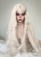 Platinum Blonde Wavy Synthetic Hair Wig NS579