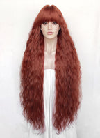 Auburn Curly Synthetic Hair Wig NS621