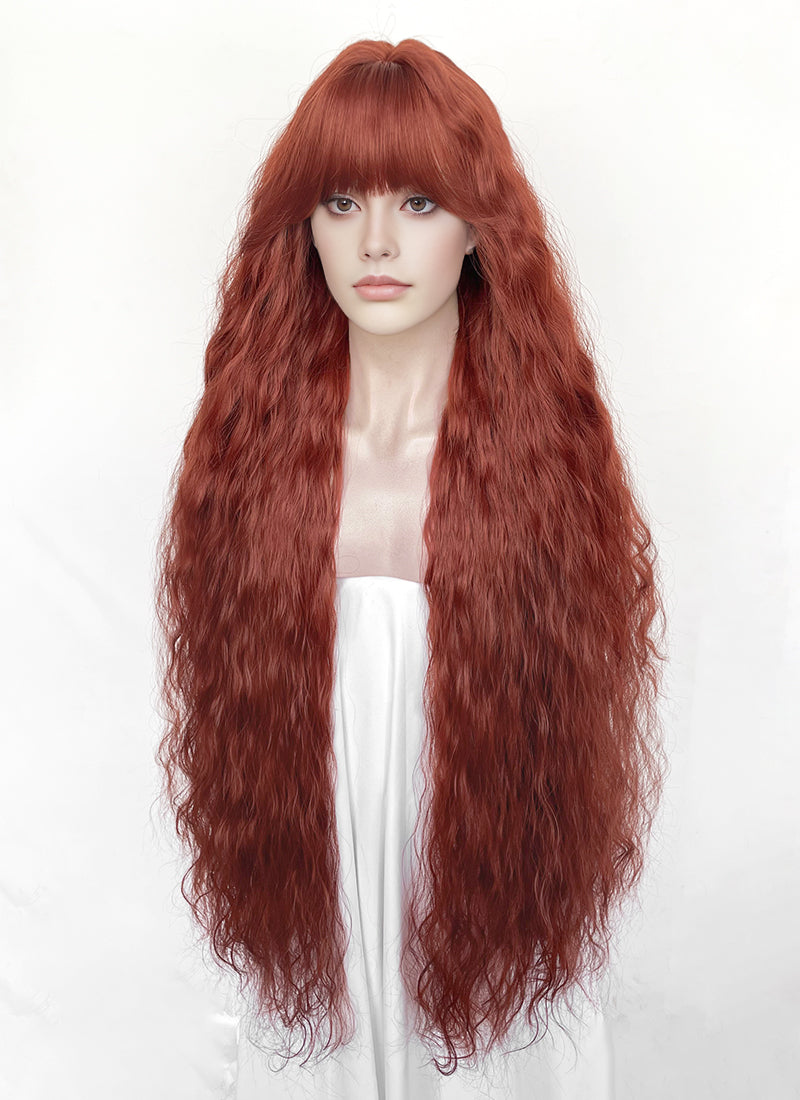 Auburn Curly Synthetic Hair Wig NS621